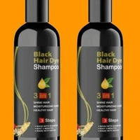 Unisex Instant Black Herbal Hair Dye Shampoo for Grey Hair Coverage 3 in 1(100ml)