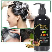 Unisex Instant Black Herbal Hair Dye Shampoo for Grey Hair Coverage 3 in 1(100ml)